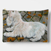 Herbstleaves Westie auf Patio Zubehörtasche (Vorderseite)