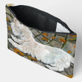 Herbstleaves Westie auf Patio Zubehörtasche