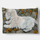 Herbstleaves Westie auf Patio Zubehörtasche (Rückseite)