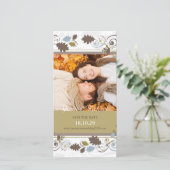 Herbstleaves Wirbel Ankündigung Datum freihalten (Stehend Vorderseite)