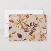 Herbstlebe floral QR Code RSVP Karte (Rückseite)