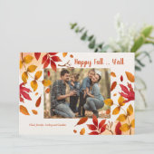 Herbstlebe Foto Frame Card horizontal (Stehend Vorderseite)
