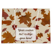 Herbstlebe mit benutzerdefinierter Farbe- und Text Große Geschenktüte (Vorderseite)