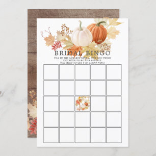 Herbstlebe Pumpkin BINGO Brautparty Game Einladung