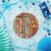 Herbstlebe Rot Gelbe Antillen Fenster Pappteller (Party)