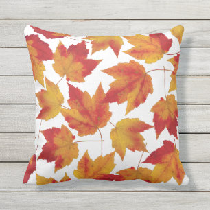 Herbstlebe Rot und Gold Kissen