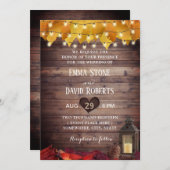 Herbstlebe Rustikale Hochzeit im Herbst Einladung (Vorne/Hinten)