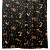 Herbstlebewesen Herbst-Dekoration Duschvorhang (Vorderseite)