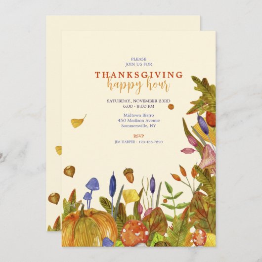 Herbstlebnis Einladung (Vorne/Hinten)