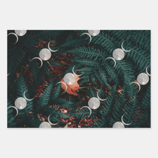 Herbstleder Dreiermondpapier Geschenkpapier Set (Vorderseite 3)