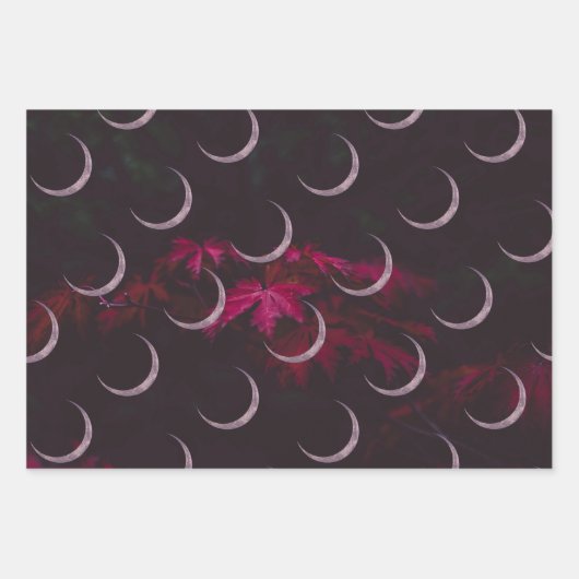 Herbstleder Dreiermondpapier Geschenkpapier Set (Vorderseite)