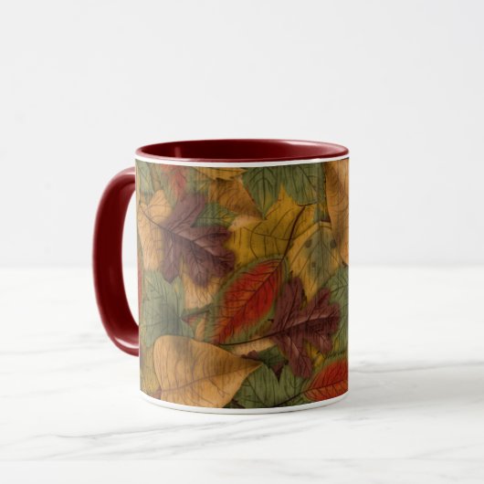 Herbstleder Tasse (Vorderseite Links)
