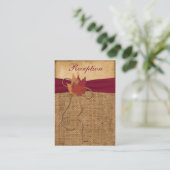 Herbstleeves, IMITATE Burlap-Abschlusskarte 3 Begleitkarte (Stehend Vorderseite)