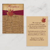 Herbstleeves, IMITATE Burlap-Abschlusskarte 3 Begleitkarte (Vorne/Hinten)