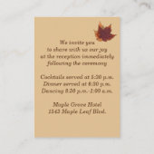 Herbstleeves, IMITATE Burlap-Abschlusskarte Begleitkarte (Rückseite)