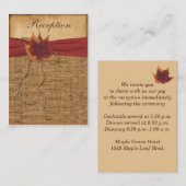 Herbstleeves, IMITATE Burlap-Abschlusskarte Begleitkarte (Vorne/Hinten)