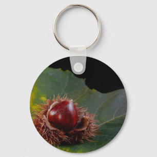 Herbstlehne mit Nut Key Chain Schlüsselanhänger