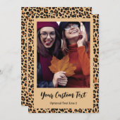 Herbstleoparddruck mit benutzerdefiniertem Foto Ankündigung (Vorne/Hinten)