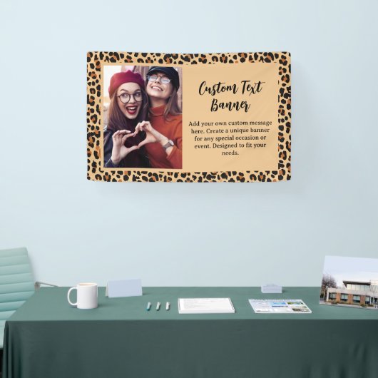 Herbstleoparddruck mit benutzerdefiniertem Foto Banner (Messe)