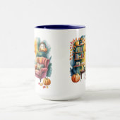 Herbstlesesessel-Tasse — Gemütliche Lampe & Buch-E Tasse (Zentrum)
