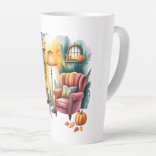 Herbstlesesessel Tassen  —Buch Ecke (Rechte Ecke)