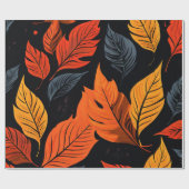 Herbstleuchte: strahlende Blättermuster Geschenkpapier (Flach)