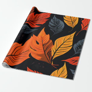 Herbstleuchte: strahlende Blättermuster Geschenkpapier