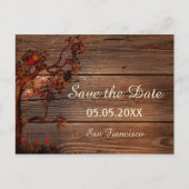 Herbstleuchten Save the Date Postkarte (Vorderseite)