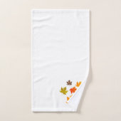 Herbstlich fallende bunte Blätter Badhandtuch Set (Handtuch)