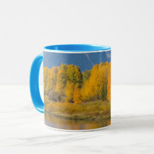 Herbstlich gefärbte Espen Tasse