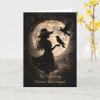 Herbstlich süßer Herbst mit Mädchen und Raben