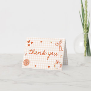 Herbstlich Whimsical A Little Cutie Pie Geburtstag Dankeskarte