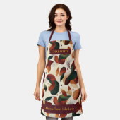 Herbstliche Abstrakte Leaf-Schürze mit Individuell Schürze (Getragen)