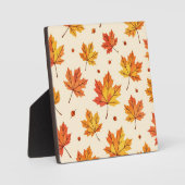Herbstliche Ahornblätter fallendes Muster Fotoplatte (Vorderseite)