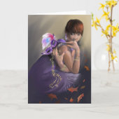 Herbstliche Allergiekarte/Note Card Karte (Gelbe Blume)