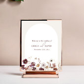 Herbstliche Anemone Arch Hochzeit Willkommen Poster