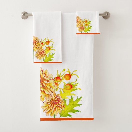 Herbstliche Ankunft auf einem Badetuch-Set Badhandtuch Set (Insitu)