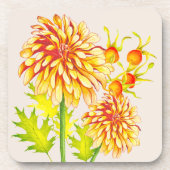 Herbstliche Ankunft auf einem Untersetzer Set (Vorderseite)