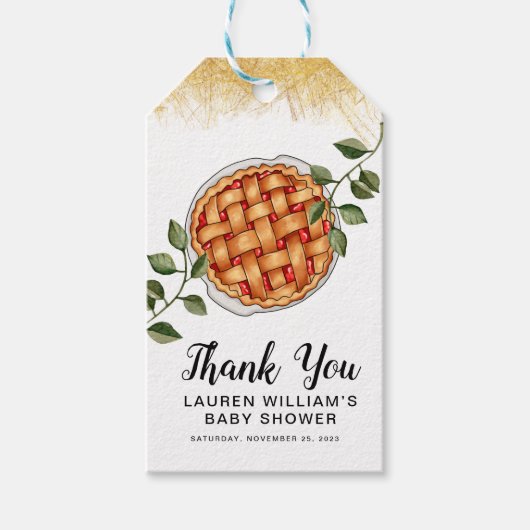 Herbstliche Apple Pie Geschenktasten Geschenkanhänger (Vorderseite)