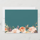 Herbstliche Aquamarine Goldmedaille Orange Foto Ho Save The Date (Rückseite)