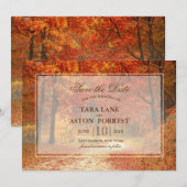 Herbstliche Baum-Rustical-Save-the-Date-Einladung Save The Date (Vorne/Hinten)