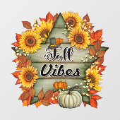 Herbstliche Beautiful Trendy Erntedank Collection Fensteraufkleber (Blatt)