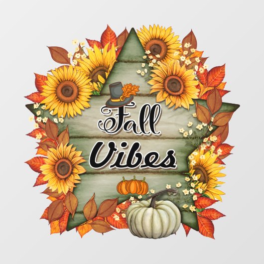 Herbstliche Beautiful Trendy Erntedank Collection Fensteraufkleber (Blatt)