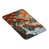 Herbstliche Berglandschaft mit Wasserfall Magnet (Rechte Seite)