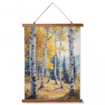 Herbstliche Birken Natur Landschaft Kunst