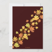 Herbstliche Blätter Erntedank Einladung (Rückseite)