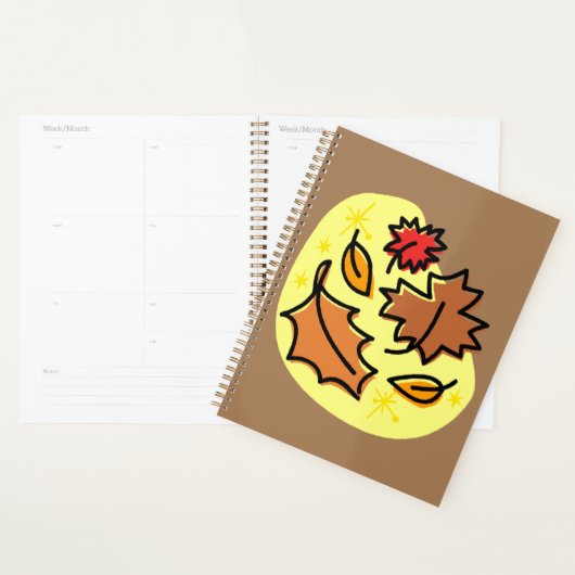 Herbstliche Blätter fallen farbenfroh, saisonale K Planer (Anzeige)