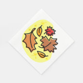 Herbstliche Blätter fallen farbenfroh, saisonale K Serviette (Ecke)