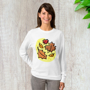 Herbstliche Blätter fallen farbenfroh, saisonale K T-Shirt
