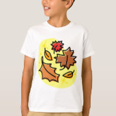Herbstliche Blätter fallen farbenfroh, saisonale K T-Shirt (Vorderseite)